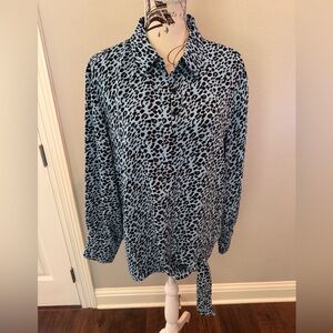 Chico’s Leopard Print Top Size w16